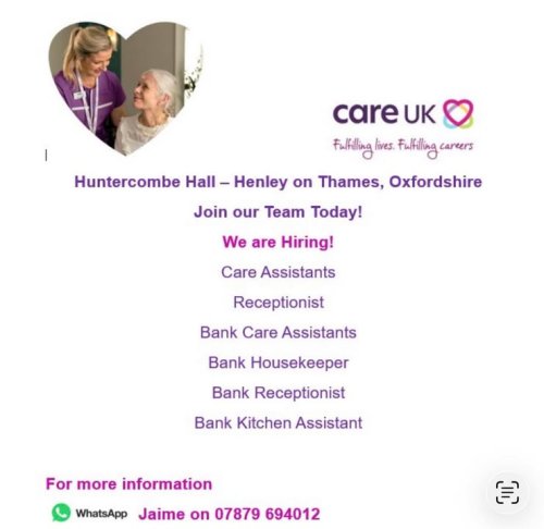 Photo post from Huntercombe Hall Care Home (Nuffield).