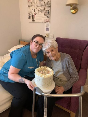 Carousel post from Grangewood Care Home.