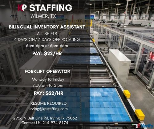 Photo post from KP Staffing Agency (Irving Branch).