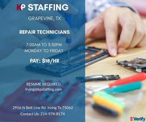 Photo post from KP Staffing Agency (Irving Branch).
