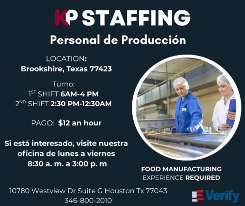 Photo post from KP Staffing Agency (West Houston Branch).