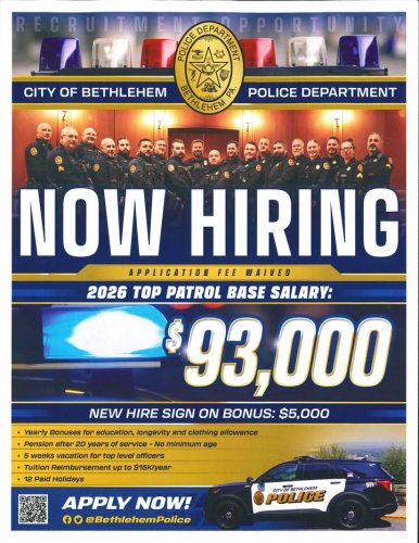 Photo post from Bethlehem Police Department, Bethlehem, PA.