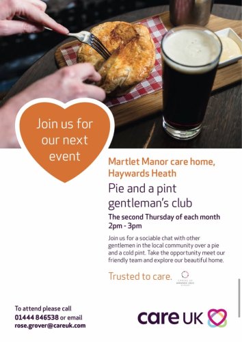 Carousel post from Martlet Manor Care Home.
