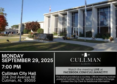 Photo post from City of Cullman - Government.