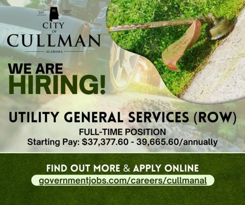 Photo post from City of Cullman - Government.