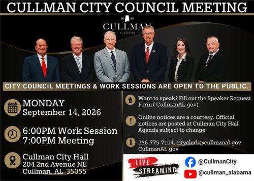 Photo post from City of Cullman - Government.