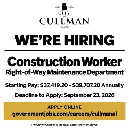 Photo post from City of Cullman - Government.