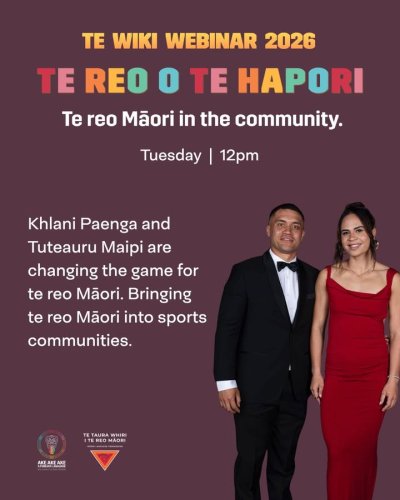 Photo post from Te Taura Whiri i te Reo Māori.