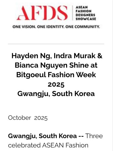 Photo post from aseanfdshowcase.