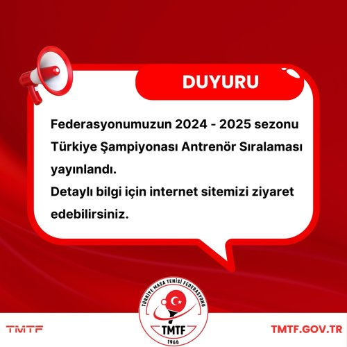 Photo post from turkiyemasatenisifederasyonu.