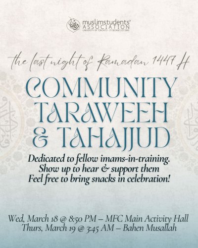 Photo post from uoftmsa.