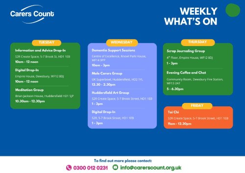 Photo post from carerscountkirklees.