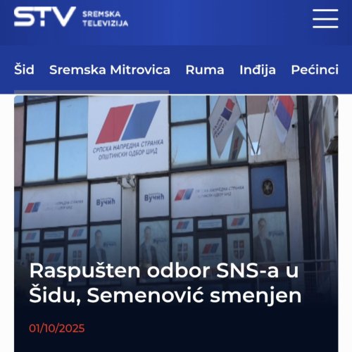 Photo post from sremskatelevizija.