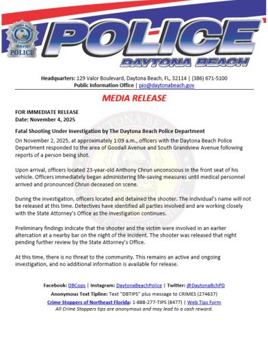 Photo post from daytonabeachpolice.