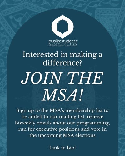 Photo post from uoftmsa.