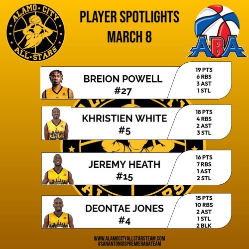 Photo post from thealamocityallstars.