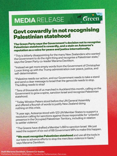 Photo post from nzgreenparty.