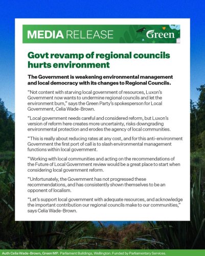 Photo post from nzgreenparty.