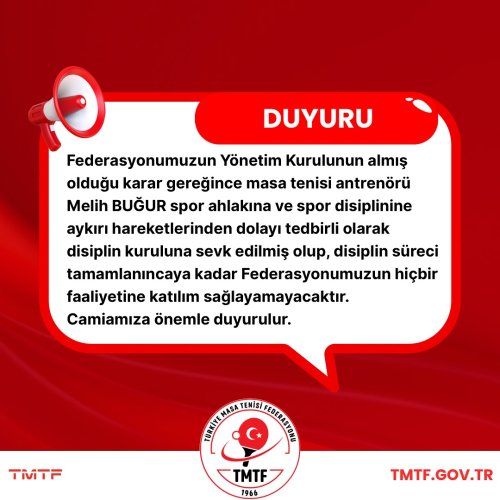 Photo post from turkiyemasatenisifederasyonu.