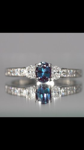 JJ1★高級 アレキサンドライト0.25ct D pt ヘッド ソ付 アレキサンドライト - 横浜元町の宝飾専門店 エクセル宝飾