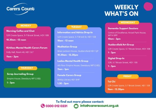 Photo post from carerscountkirklees.