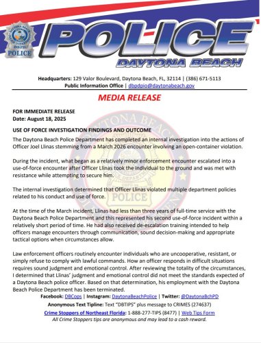Carousel post from daytonabeachpolice.
