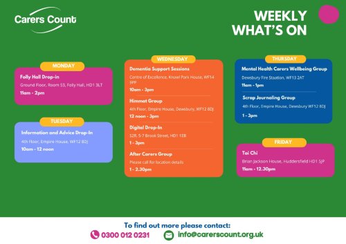 Photo post from carerscountkirklees.