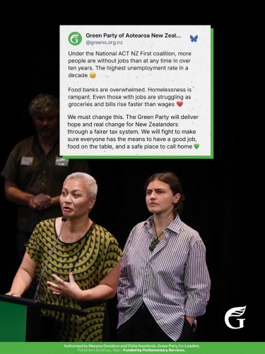 Photo post from nzgreenparty.