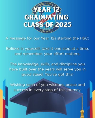 Photo post from Mount Carmel Catholic College, Varroville.