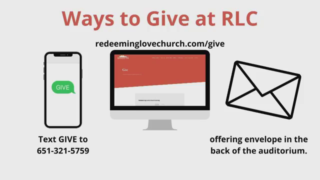 Video post from Redeeming Love Church.