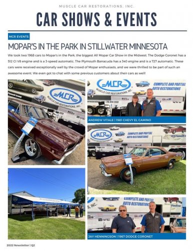 Carousel post from Muscle Car Restorations.