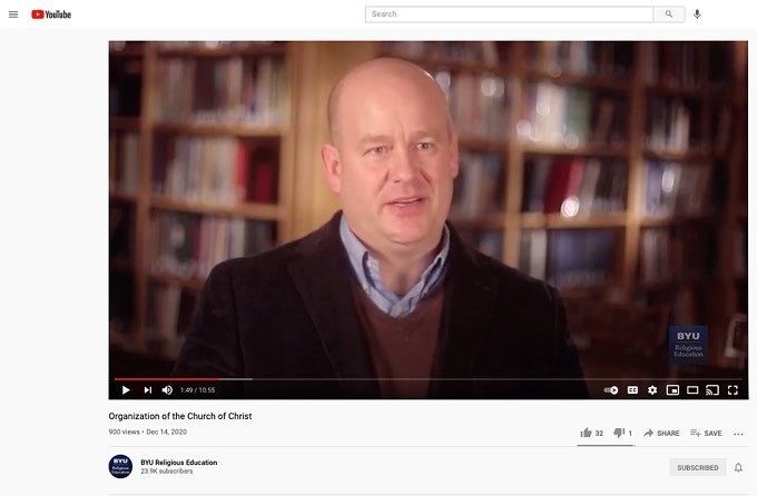 Photo post from BYU Religious Education.