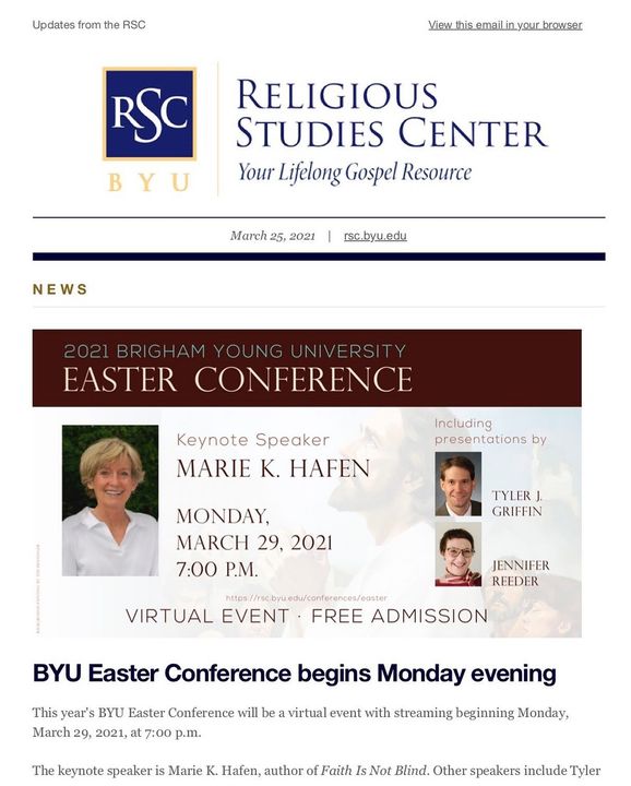 Photo post from BYU Religious Education.