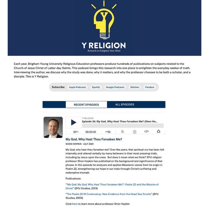 Photo post from BYU Religious Education.