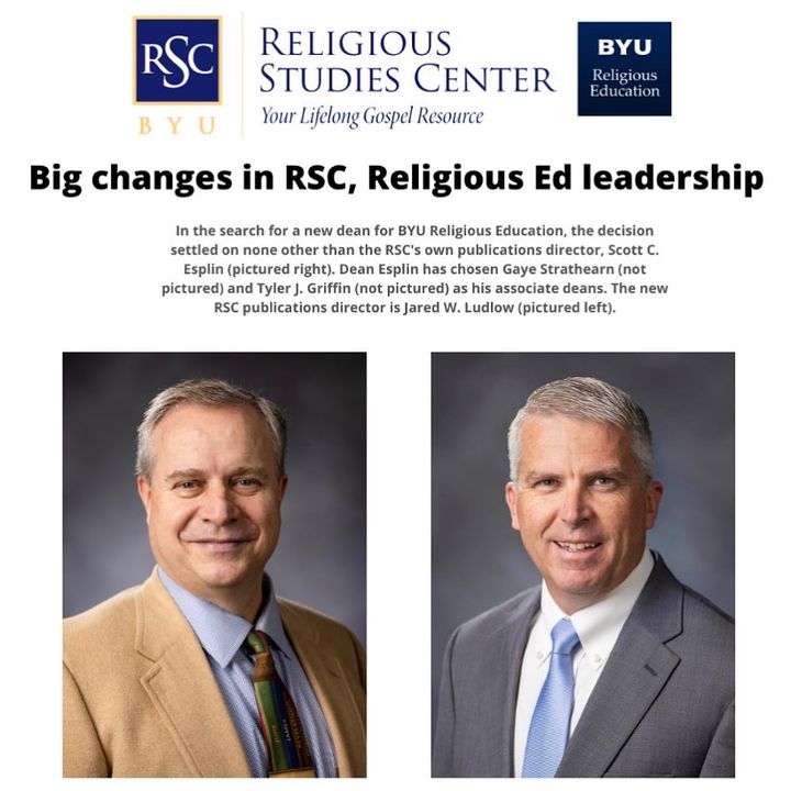 Photo post from BYU Religious Education.