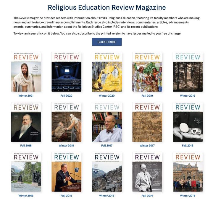 Photo post from BYU Religious Education.
