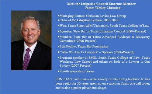 Photo post from Litigation Section of the State Bar of Texas.