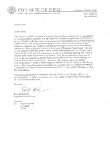 Carousel post from Department of Public Works, Bethlehem PA.