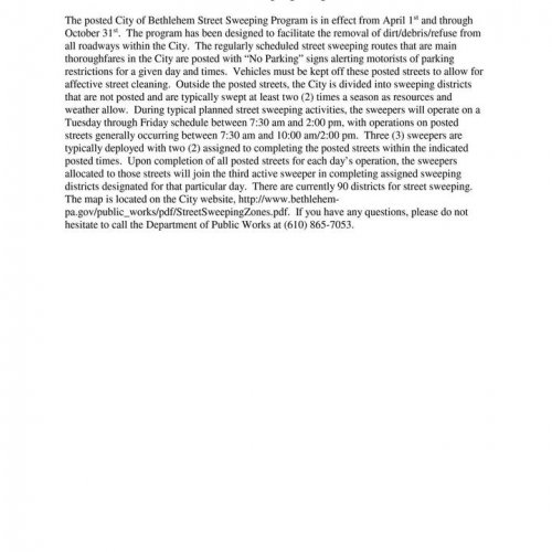 Carousel post from Department of Public Works, Bethlehem PA.