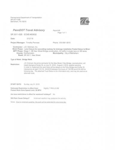 Photo post from Department of Public Works, Bethlehem PA.