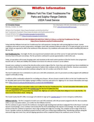 Carousel post from Grand County Sheriff's Office - Colorado.