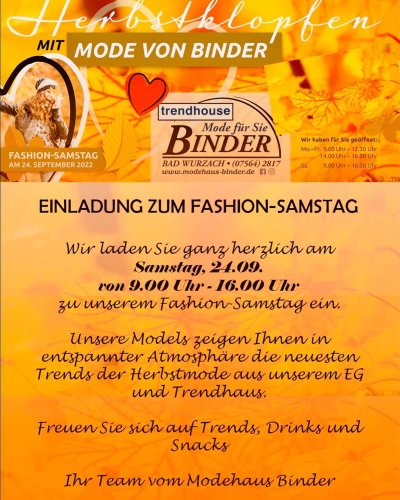 Photo post from modehausbinder.