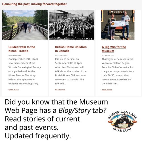 Photo post from shawniganlakemuseum.