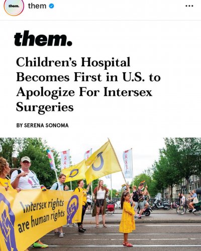 Photo post from intersexjusticeproject.
