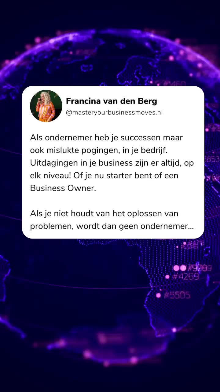 Video post from masteryourbusinessmoves.nl.