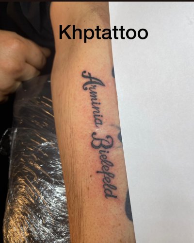 Tattoo uploaded by Ricardo Vilela • Name's daughter ❤️ #lettering  #letteringtattoo #letter #letters • Tattoodo