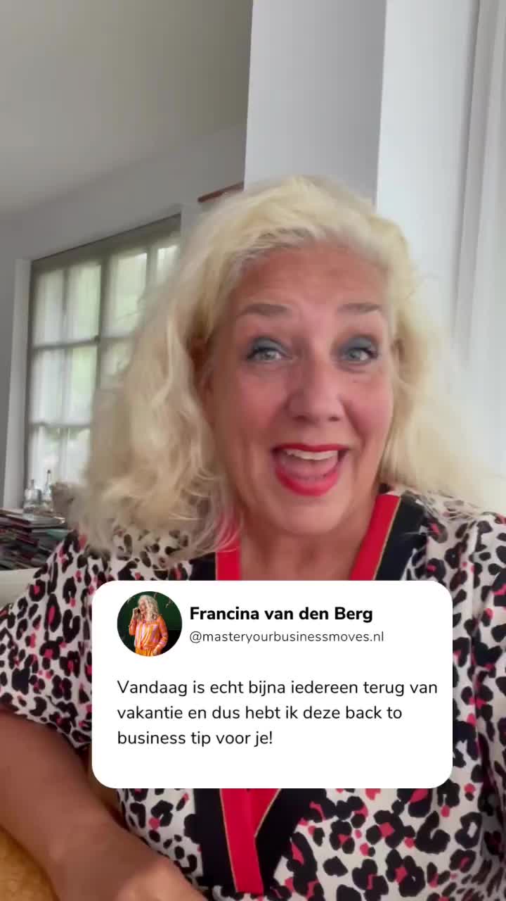Video post from masteryourbusinessmoves.nl.