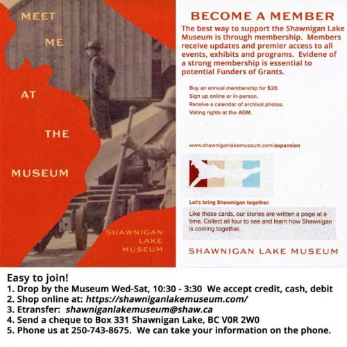 Photo post from shawniganlakemuseum.