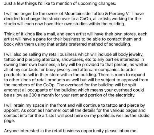 Photo post from mountainsidetattoo.