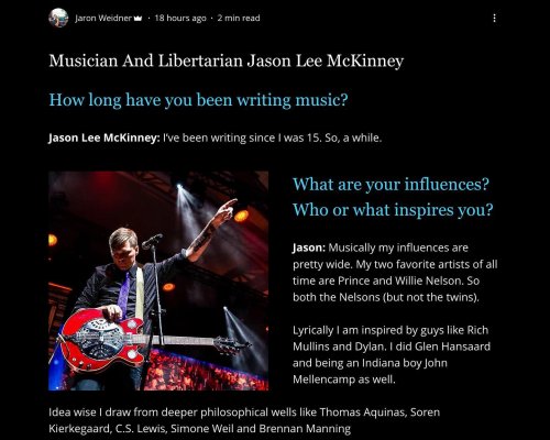 Photo post from jasonleemckinneyband.
